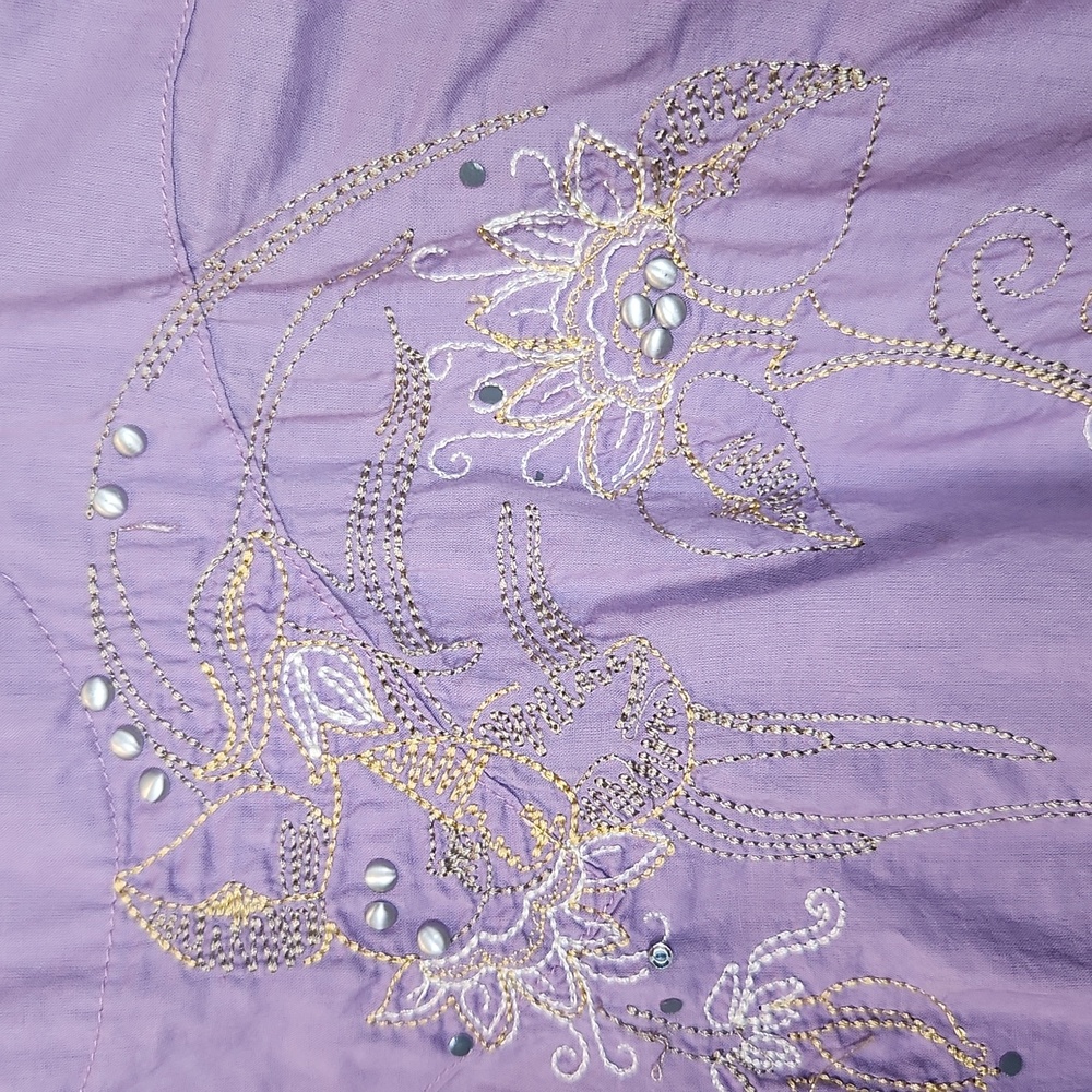 Twenty X Western Purple Embroidered Shirt Size Large - Picture 11 of 12